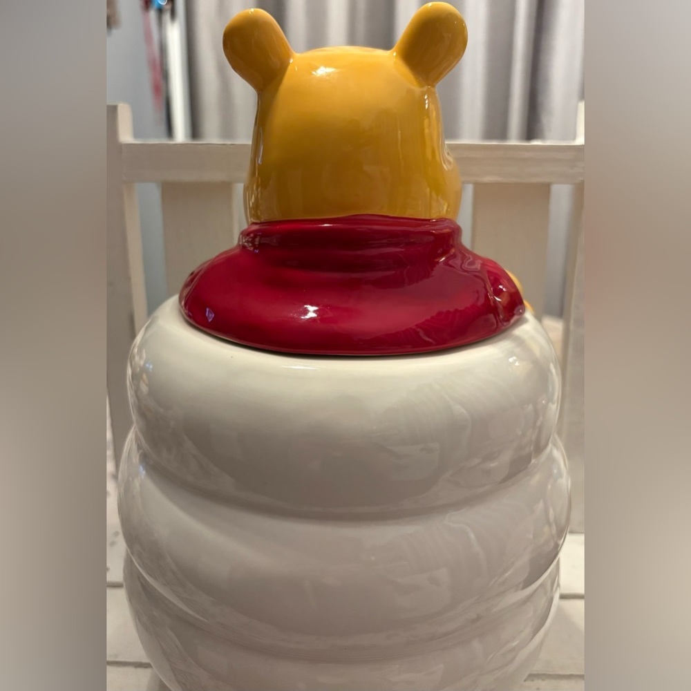 Disney Winnie the Pooh Yellow and Red Hunny Jar - Picture 3 of 3